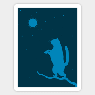 Sleepwalker. Cat illustration Sticker